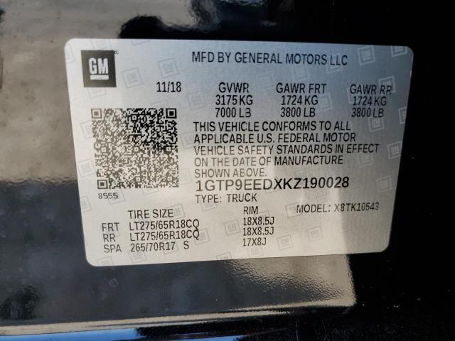 1GTP9EEDXKZ190028 GMC Sierra K1500 At4