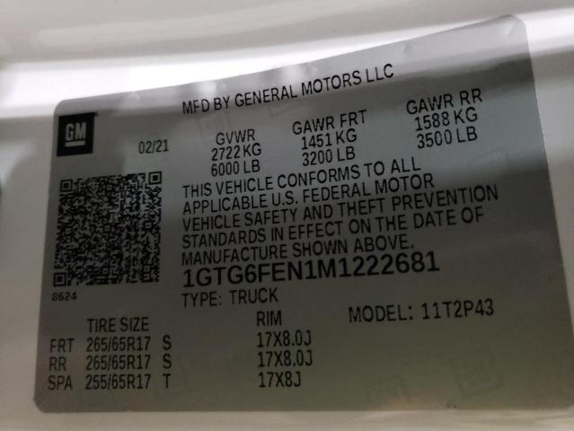 1GTG6FEN1M1222681 GMC Canyon At4