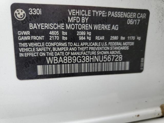 WBA8B9G38HNU56728 BMW 330 I