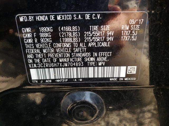3CZRU6H7XJM704893 Honda Hr-v Exl