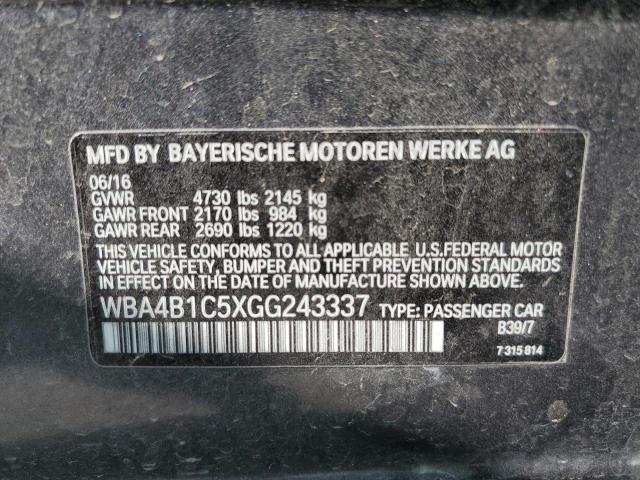 WBA4B1C5XGG243337 BMW 435 I Gran Coupe