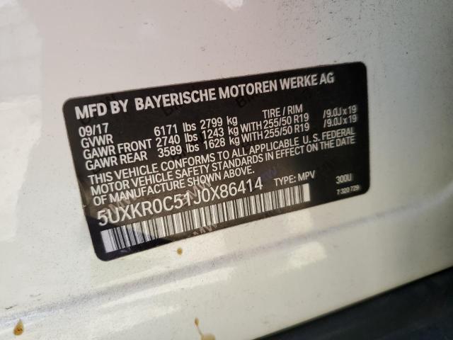5UXKR0C51J0X86414 BMW X5 Xdrive35i