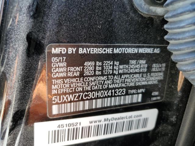 5UXWZ7C30H0X41323 BMW X3 Sdrive28i