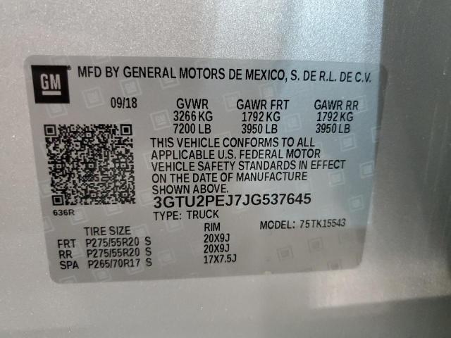 3GTU2PEJ7JG537645 GMC Sierra K1500 Denali