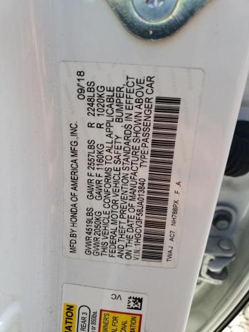 1HGCV3F58JA013840 Honda Accord Hybrid Exl