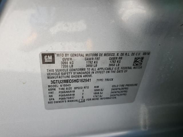 3GTU2MEC6HG162941 GMC Sierra K1500 Sle