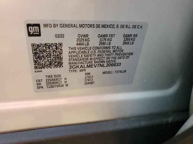 3GKALMEV7NL206633 GMC Terrain Sle