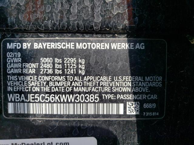 WBAJE5C56KWW30385 BMW 540 I