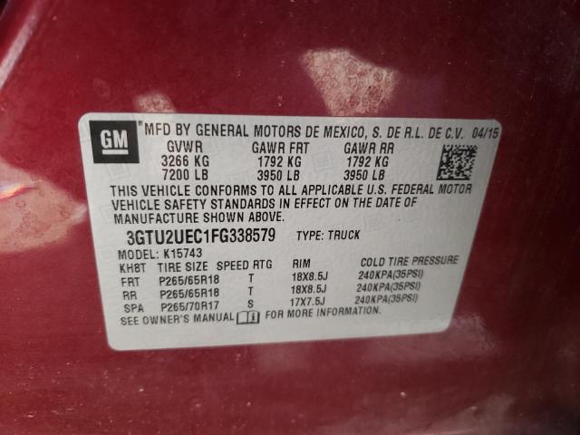 3GTU2UEC1FG338579 GMC Sierra K1500 Sle