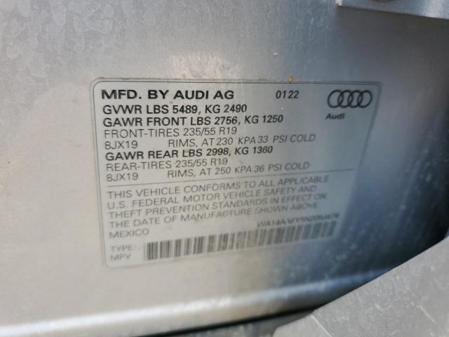 WA14AAFY6N2059478 Audi Q5 Sportback Premium 45