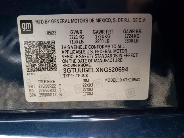 3GTUUGELXNG520694 GMC Sierra K1500 Denali