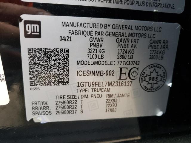 1GTU9FEL7MZ316137 GMC Sierra K1500 Denali
