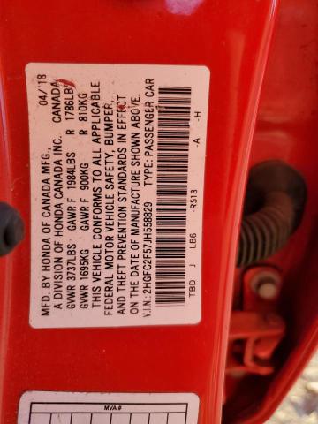 2HGFC2F57JH558829 Honda Civic Lx
