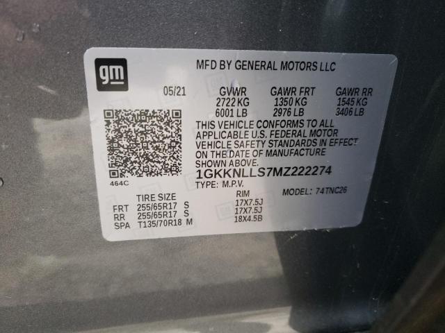 1GKKNLLS7MZ222274 GMC Acadia At4