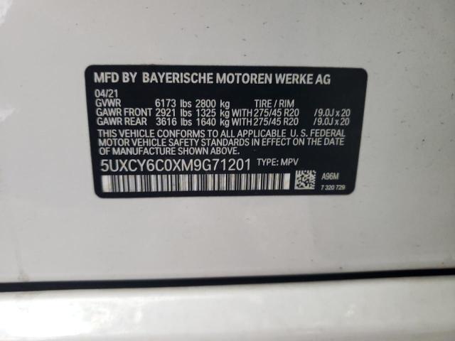 5UXCY6C0XM9G71201 BMW X6 Xdrive40i