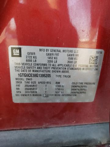 1GTG6CE38G1386205 GMC CANYON SLE