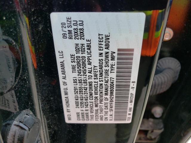 5FNYF8H29MB000477 Honda Passport Sport