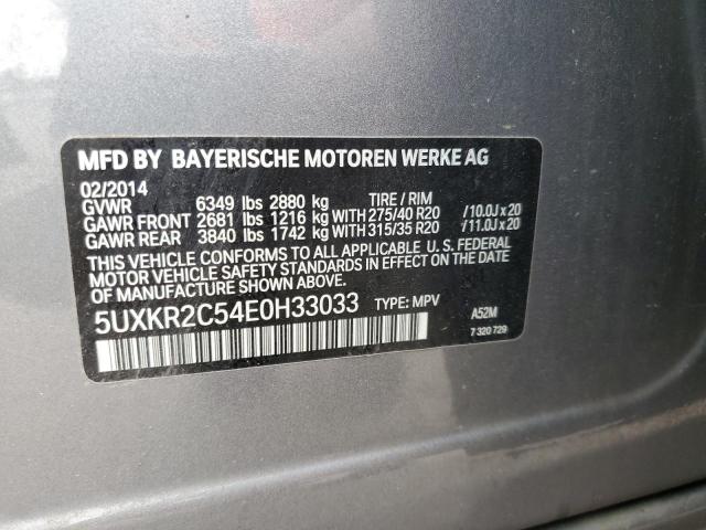 5UXKR2C54E0H33033 BMW X5 Sdrive35i