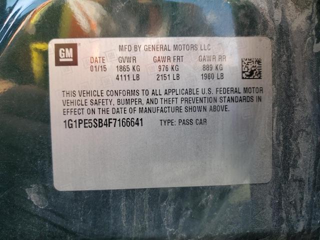 1G1PE5SB4F7166641 Chevrolet CRUZE LT