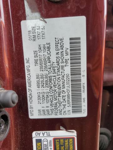 5J6RW6H37JL002250 Honda CR-V LX