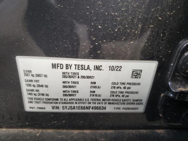 5YJSA1E66NF496634 Tesla MODEL S