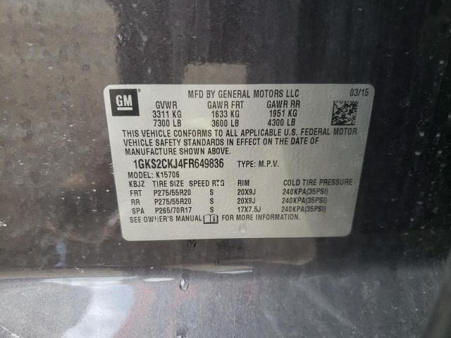 1GKS2CKJ4FR649836 GMC YUKON DENALI