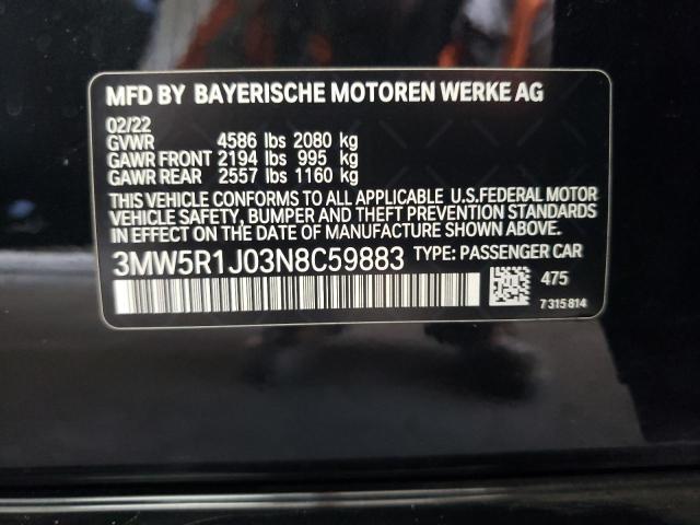 3MW5R1J03N8C59883 BMW 330I