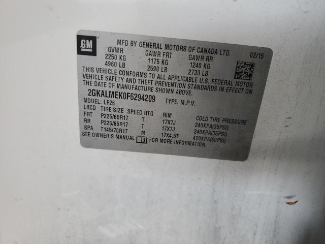 2GKALMEK0F6294209 GMC Terrain Sle