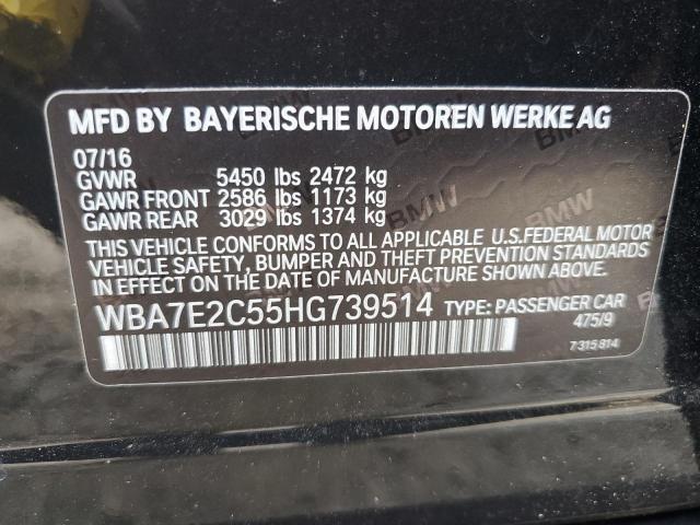 WBA7E2C55HG739514 BMW 740 I