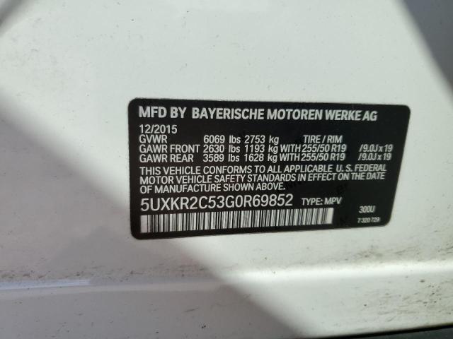 5UXKR2C53G0R69852 BMW X5 Sdrive35i