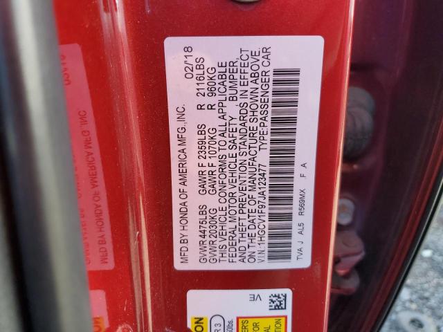 1HGCV1F97JA123477 Honda Accord Touring