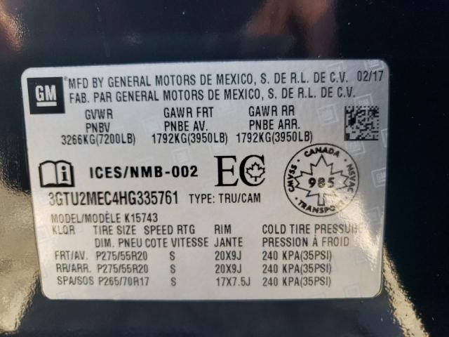3GTU2MEC4HG335761 GMC Sierra K1500 Sle