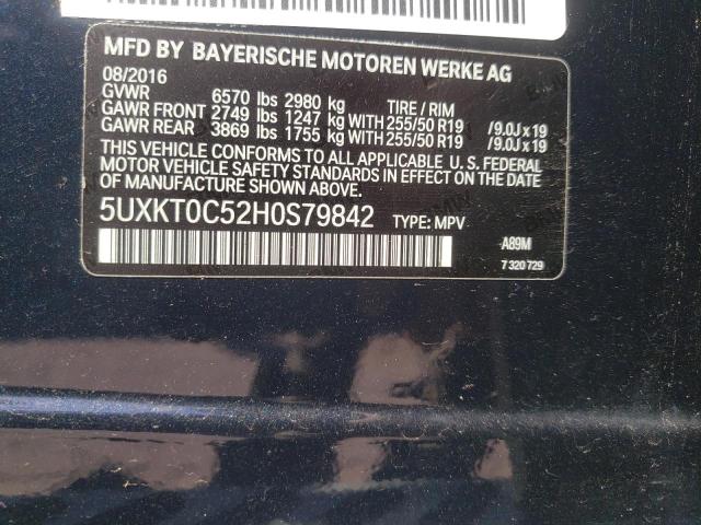 5UXKT0C52H0S79842 BMW X5 Xdr40e