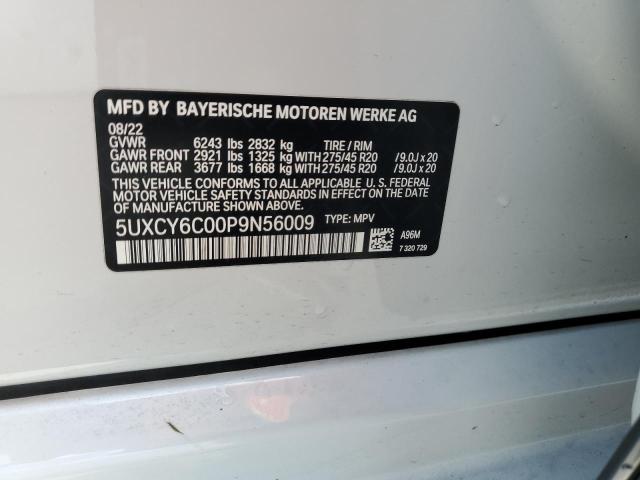 5UXCY6C00P9N56009 BMW X6 Xdrive40i