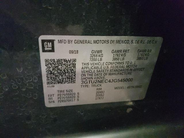 3GTU2NEC4JG545000 GMC Sierra K1500 Slt