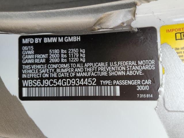 WBS6J9C54GD934452 BMW M6