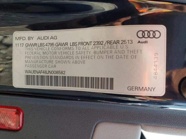 WAUENAF48JN008582 Audi A4 Premium Plus