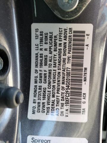19XFC2F54GE010077 Honda Civic Lx