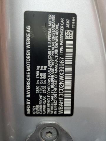 WBAHF3C02NWX39967 BMW Z4 Sdrive30i