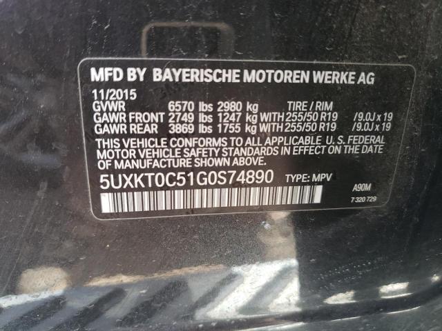 5UXKT0C51G0S74890 BMW X5 Xdr40e