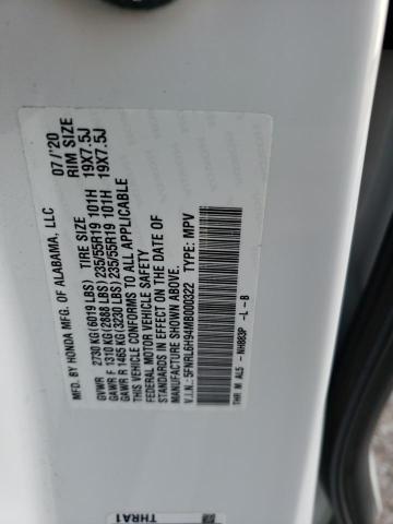 5FNRL6H94MB000322 Honda Odyssey Elite