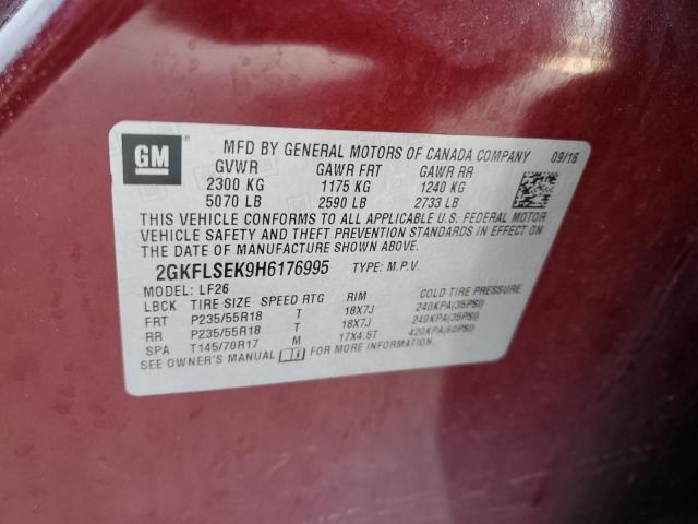 2GKFLSEK9H6176995 GMC Terrain Sle