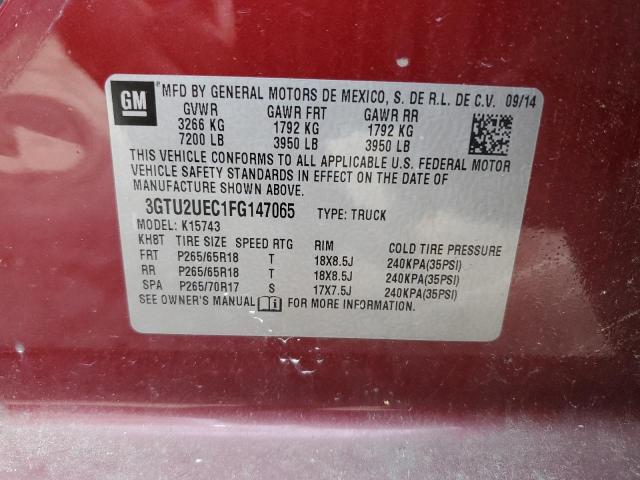3GTU2UEC1FG147065 GMC Sierra K1500 Sle