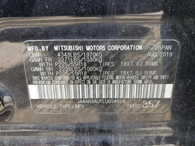 JA4AR3AU1LU004658 Mitsubishi Outlander Sport Es