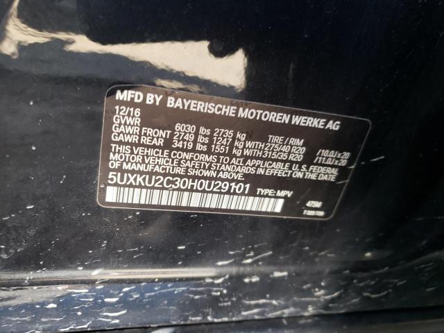 5UXKU2C30H0U29101 BMW X6 Xdrive35i