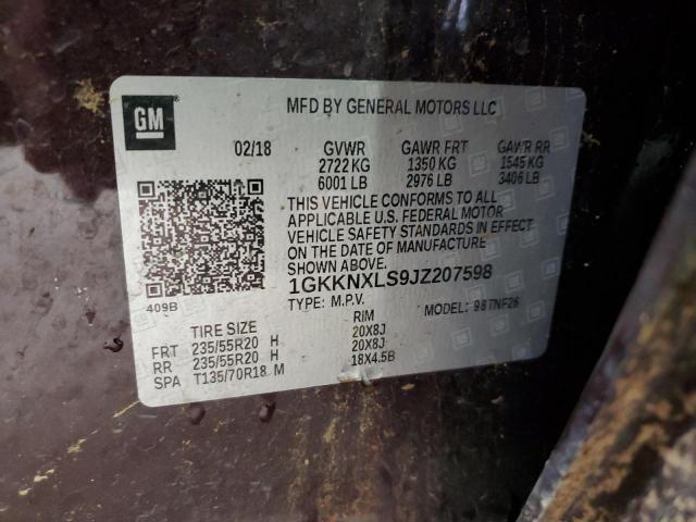 1GKKNXLS9JZ207598 GMC Acadia Denali