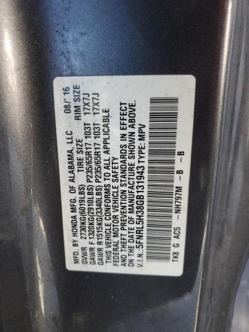 5FNRL5H38GB131943 Honda ODYSSEY SE