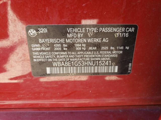 WBA8E1G53HNU15241 BMW 320 I