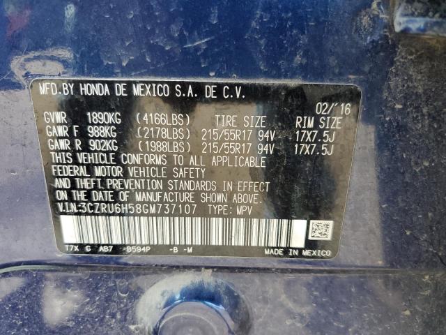 3CZRU6H58GM737107 Honda HR-V EX