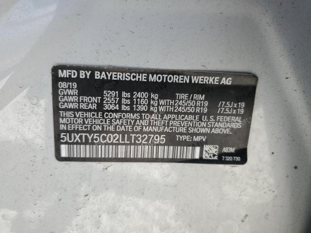 5UXTY5C02LLT32795 BMW X3 Xdrive30i